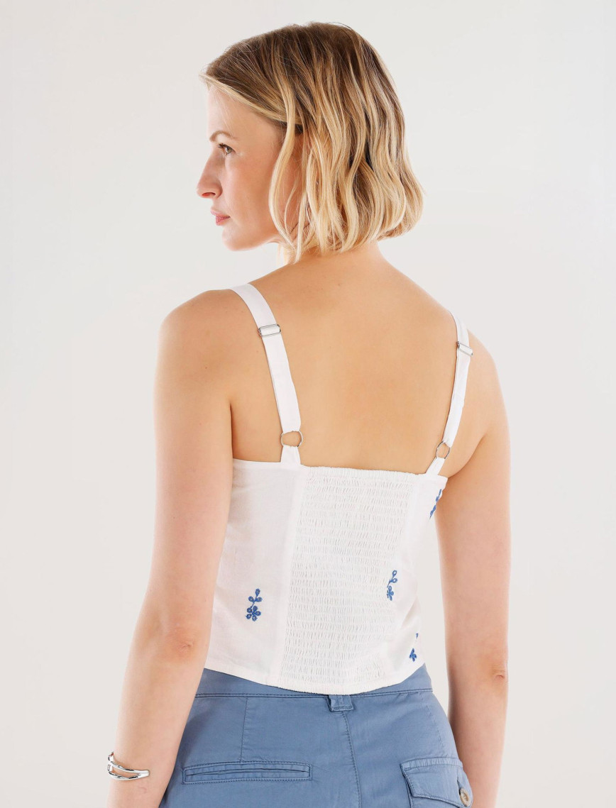 YARGICI Askılı Nakış Detaylı Bluz YARGICI Askılı Nakış Detaylı Bluz