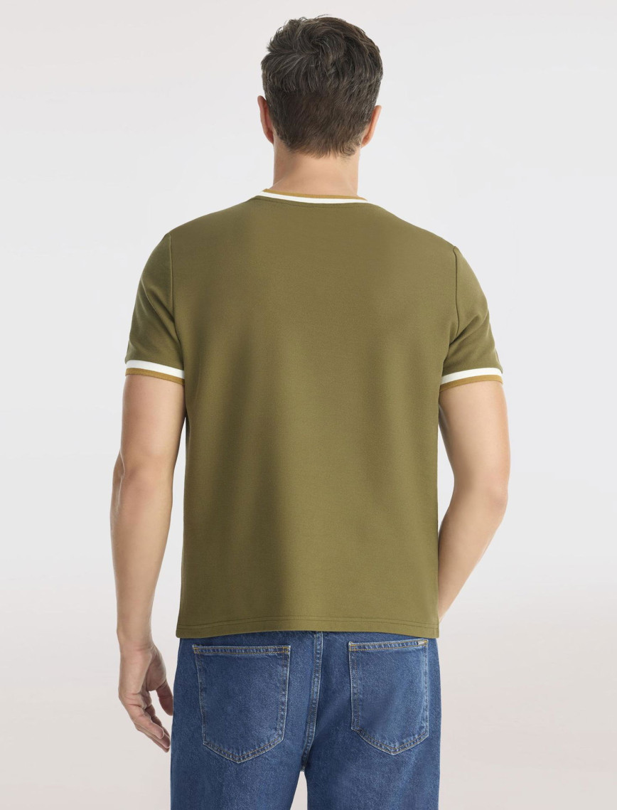 YARGICI Ribana Detaylı Erkek Bisiklet Yaka T-shirt YARGICI Ribana Detaylı Erkek Bisiklet Yaka T-shirt