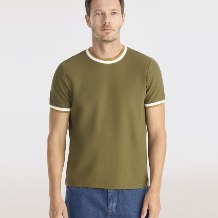 YARGICI Ribana Detaylı Erkek Bisiklet Yaka T-shirt YARGICI Ribana Detaylı Erkek Bisiklet Yaka T-shirt