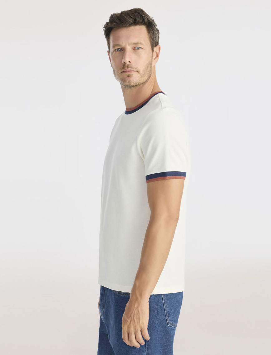 YARGICI Ribana Detaylı Erkek Bisiklet Yaka T-shirt YARGICI Ribana Detaylı Erkek Bisiklet Yaka T-shirt