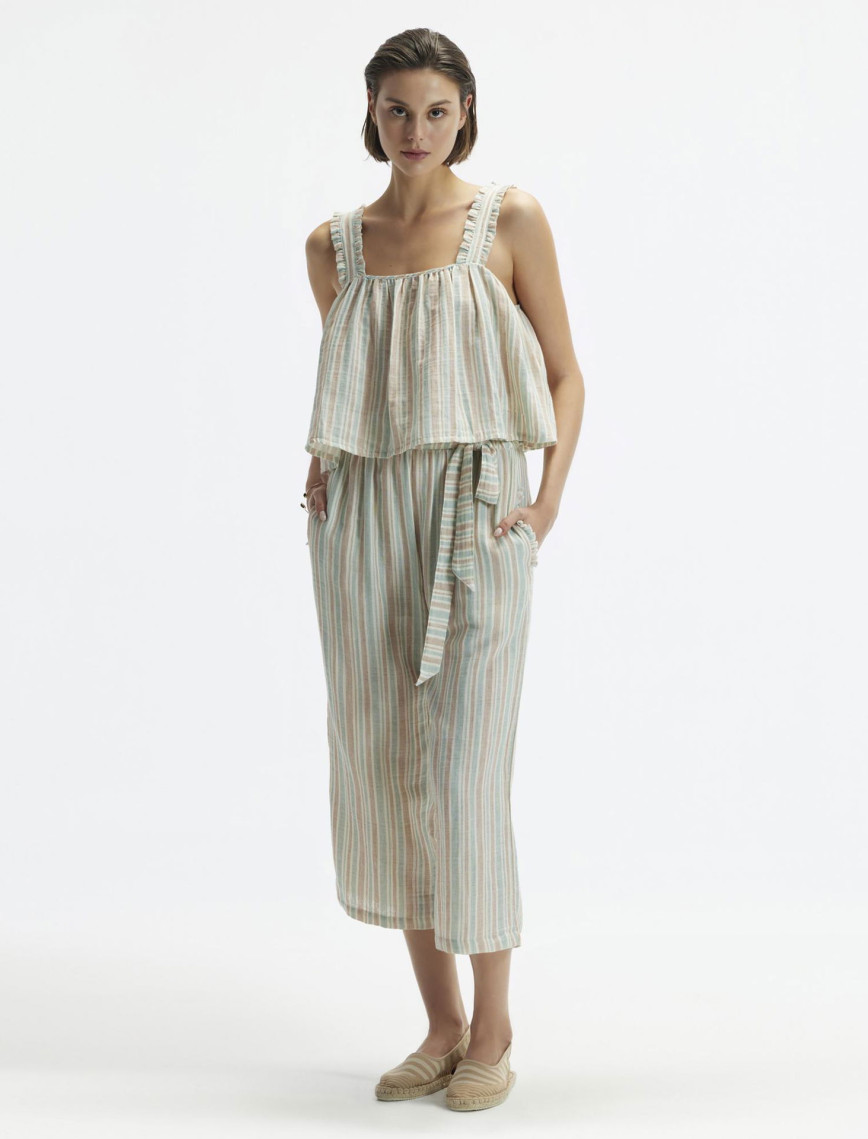 YARGICI Askılı Dökümlü Bluz YARGICI Askılı Dökümlü Bluz