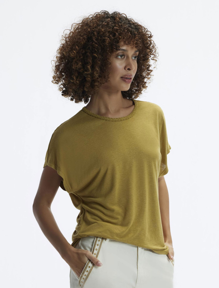 YARGICI Yaka Detaylı Kısa Kollu T-Shirt YARGICI Yaka Detaylı Kısa Kollu T-Shirt