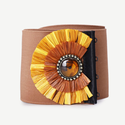 YARGICI Rafya Aksesuar Detaylı Lastik Kemer YARGICI Rafya Aksesuar Detaylı Lastik Kemer