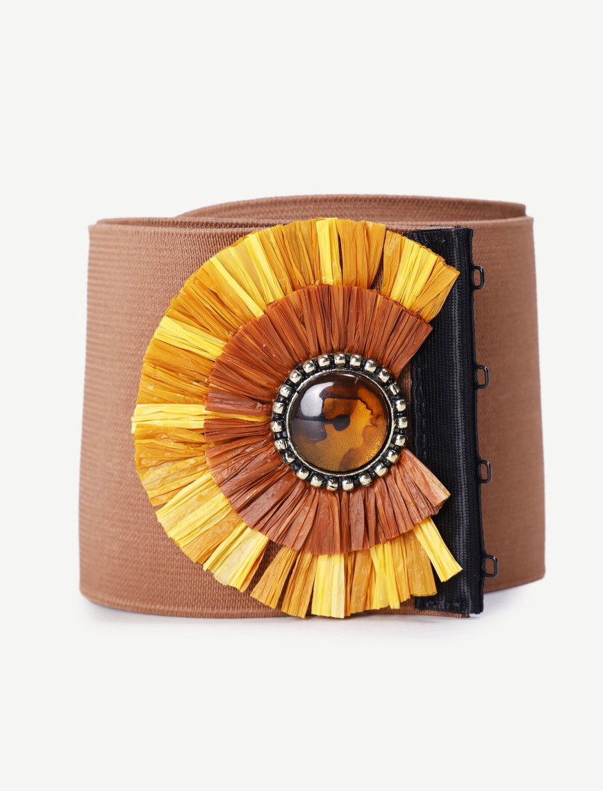 YARGICI Rafya Aksesuar Detaylı Lastik Kemer YARGICI Rafya Aksesuar Detaylı Lastik Kemer