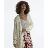 Uzun Örgü Detaylı Hırka Uzun Örgü Detaylı Hırka