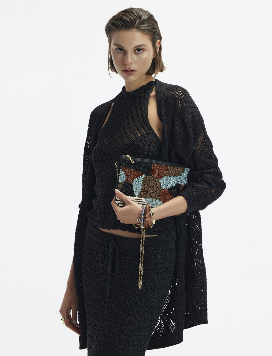 Boyundan Bağlanan Triko Üst Boyundan Bağlanan Triko Üst