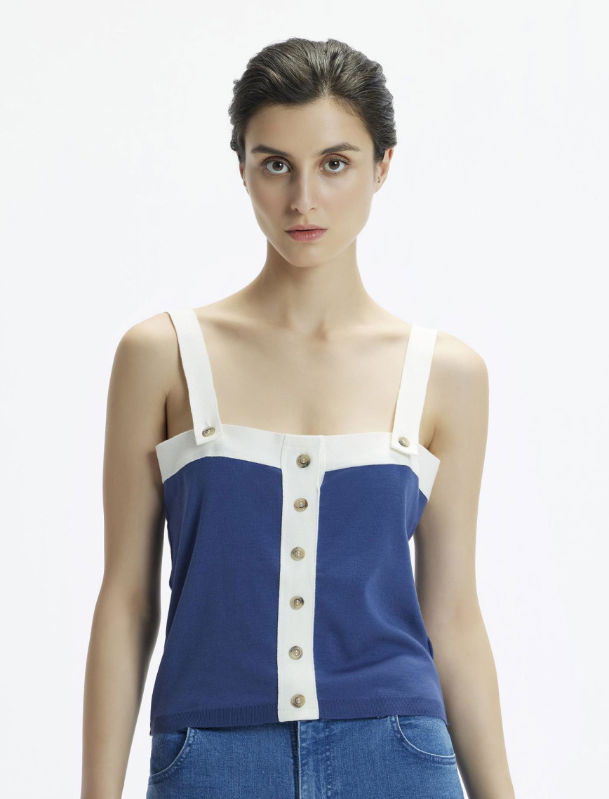 Askılı Triko Blüz Askılı Triko Blüz