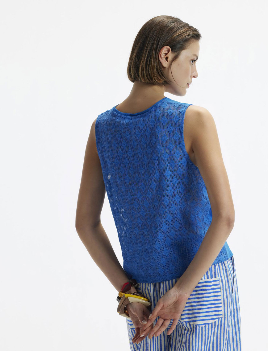 YARGICI Kolsuz Sırt Detaylı T-Shirt YARGICI Kolsuz Sırt Detaylı T-Shirt