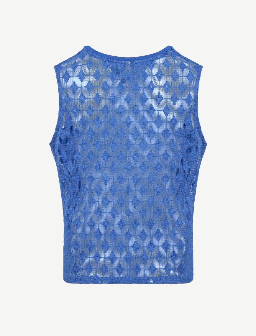 YARGICI Kolsuz Sırt Detaylı T-Shirt YARGICI Kolsuz Sırt Detaylı T-Shirt