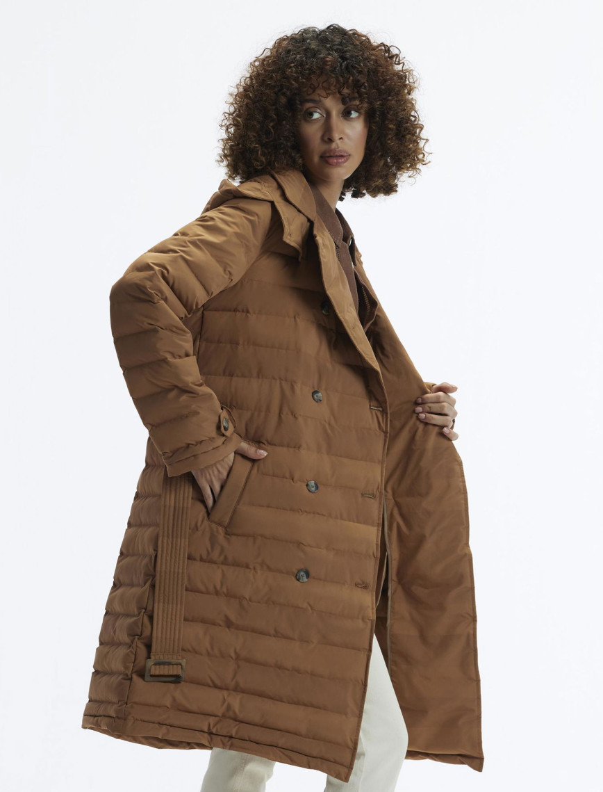 YARGICI Mikrofiber Kapüşonlu Uzun Düğme Ve Cep Detaylı Kemerli Pardösü YARGICI Mikrofiber Kapüşonlu Uzun Düğme Ve Cep Detaylı Kemerli Pardösü