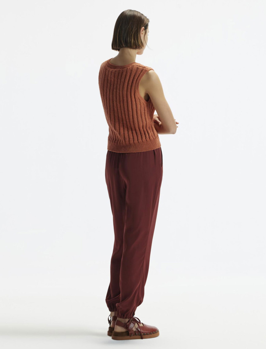 YARGICI Düz Kesim Paçası Bağlı Pantolon YARGICI Düz Kesim Paçası Bağlı Pantolon