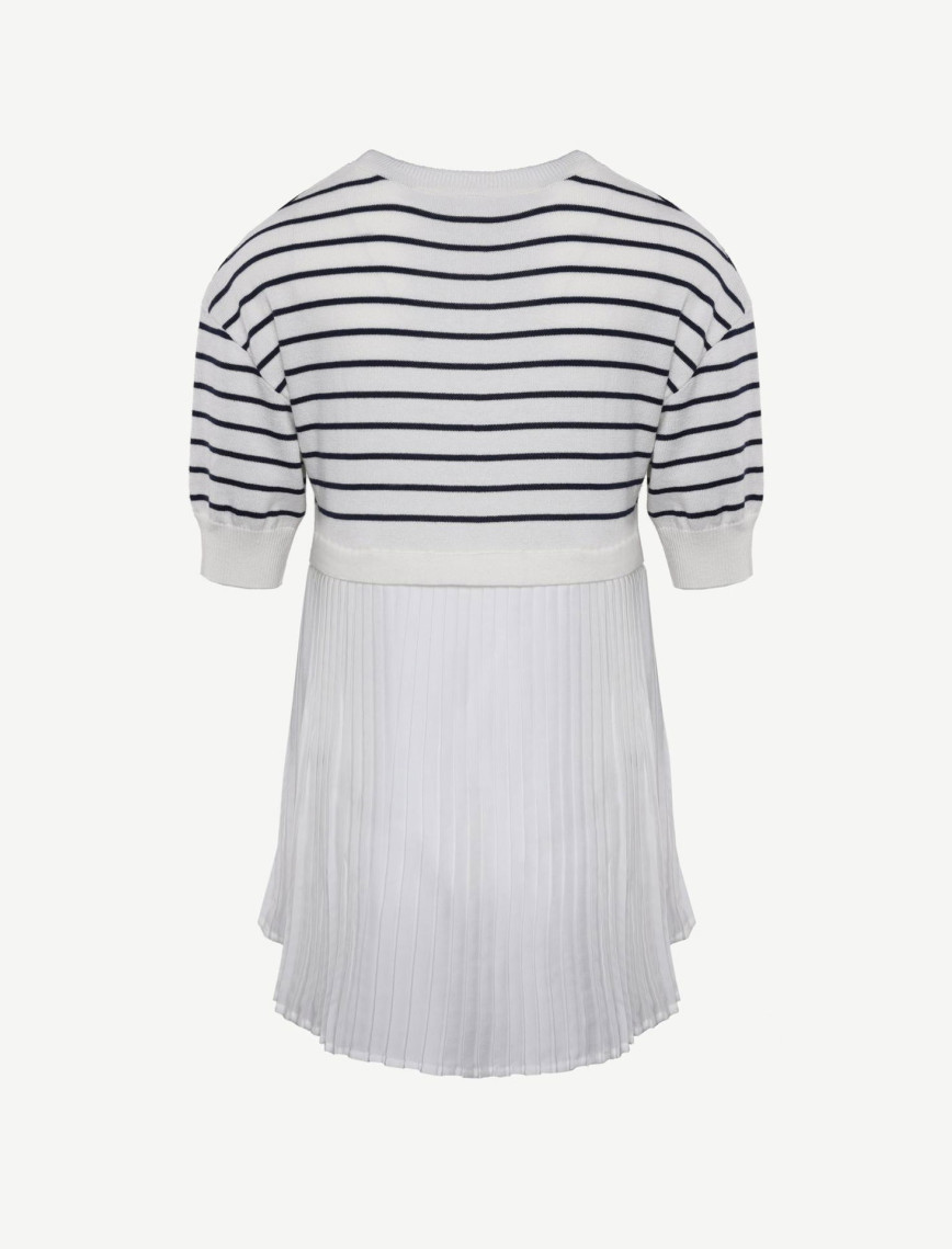 Plise Panelli Kısa Kol Triko Plise Panelli Kısa Kol Triko