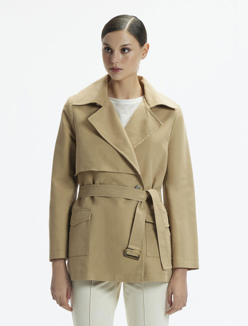 YARGICI Kelebek Yaka Rüzgarlıklı Kısa Pardösü YARGICI Kelebek Yaka Rüzgarlıklı Kısa Pardösü