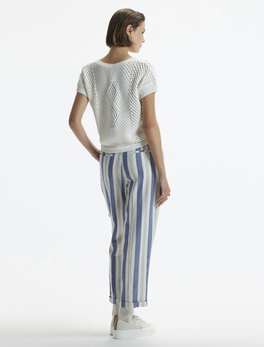 YARGICI Düz Kesim Duble Paça Kemerli Pantolon YARGICI Düz Kesim Duble Paça Kemerli Pantolon