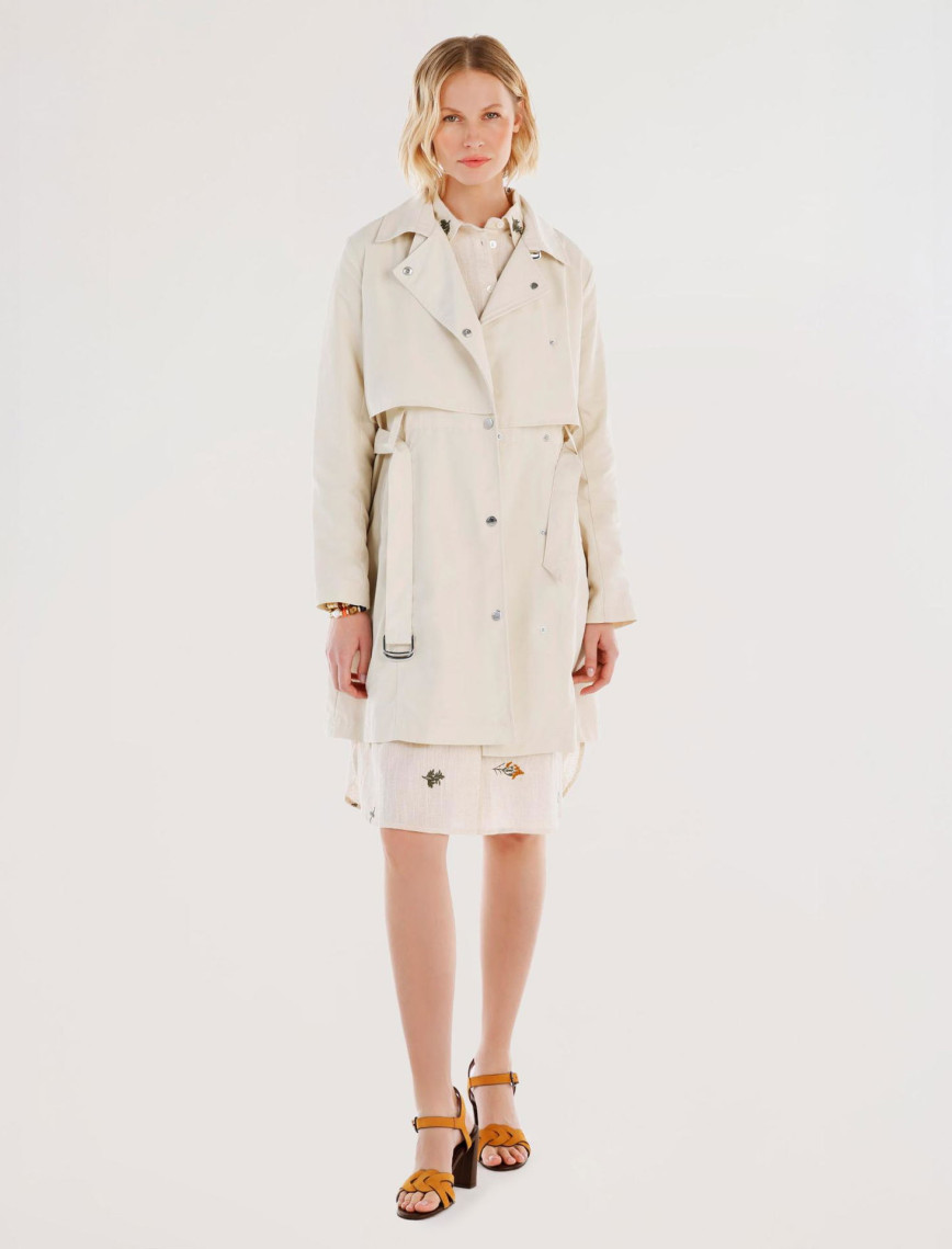 YARGICI Kruvaze Kapamalı Rüzgarlıklı Uzun Pardösü YARGICI Kruvaze Kapamalı Rüzgarlıklı Uzun Pardösü