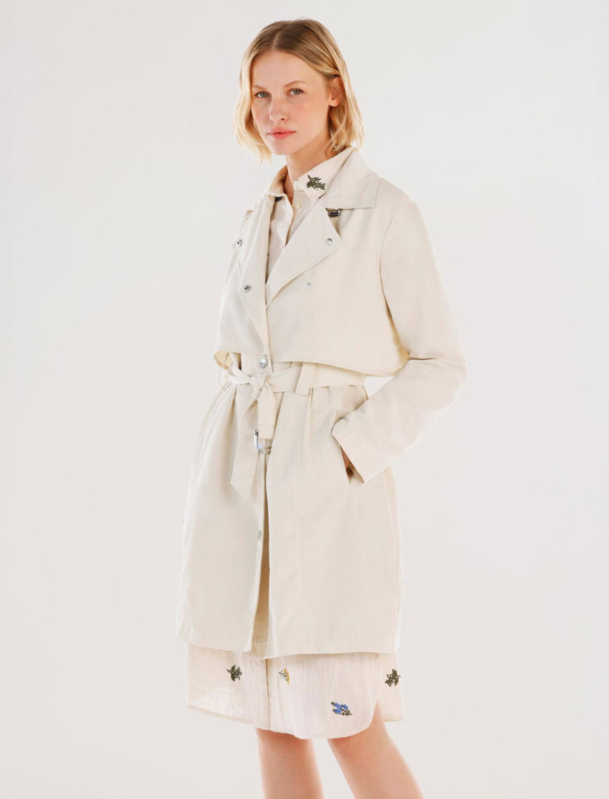 YARGICI Kruvaze Kapamalı Rüzgarlıklı Uzun Pardösü YARGICI Kruvaze Kapamalı Rüzgarlıklı Uzun Pardösü