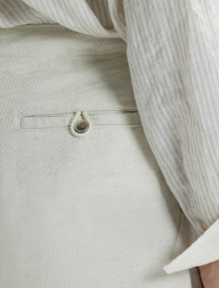 YARGICI Düz Kesim Duble Paça Bağ Detaylı Pantolon YARGICI Düz Kesim Duble Paça Bağ Detaylı Pantolon