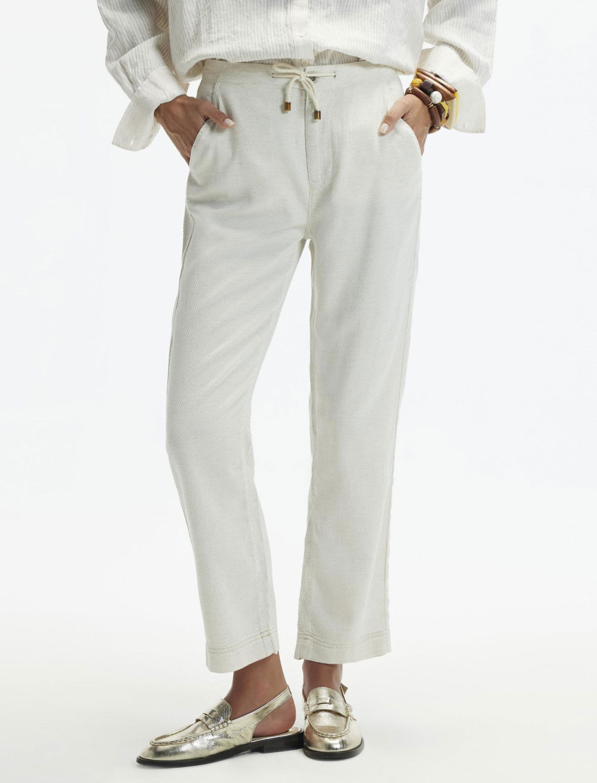 YARGICI Düz Kesim Duble Paça Bağ Detaylı Pantolon YARGICI Düz Kesim Duble Paça Bağ Detaylı Pantolon