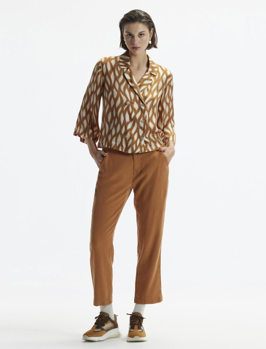 YARGICI Düz Kesim Duble Paça Bağ Detaylı Pantolon YARGICI Düz Kesim Duble Paça Bağ Detaylı Pantolon