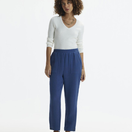 YARGICI Düz Kesim Beli Lastikli Pantolon YARGICI Düz Kesim Beli Lastikli Pantolon