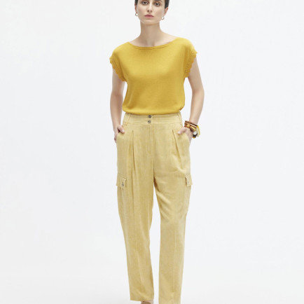 YARGICI Düz Kesim Kırma Detaylı Kargo Pantolon YARGICI Düz Kesim Kırma Detaylı Kargo Pantolon