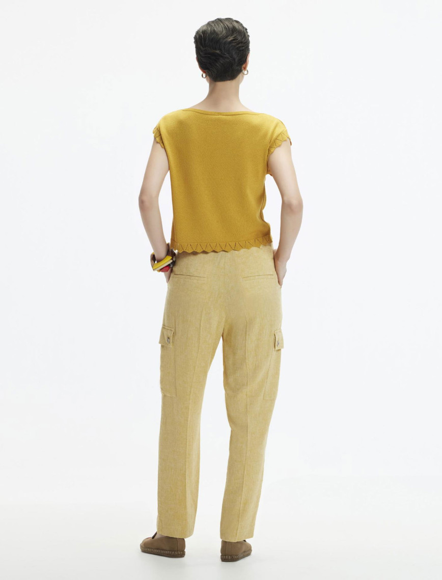 YARGICI Düz Kesim Kırma Detaylı Kargo Pantolon YARGICI Düz Kesim Kırma Detaylı Kargo Pantolon