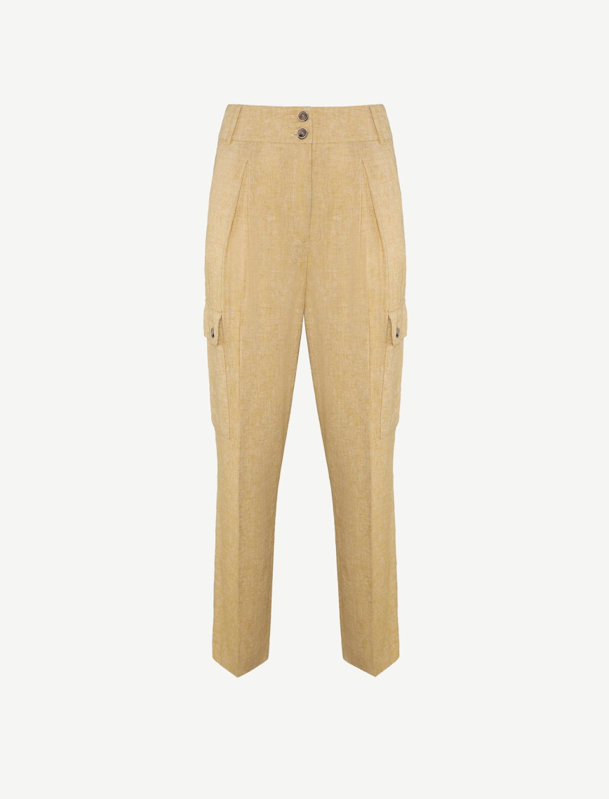 YARGICI Düz Kesim Kırma Detaylı Kargo Pantolon YARGICI Düz Kesim Kırma Detaylı Kargo Pantolon