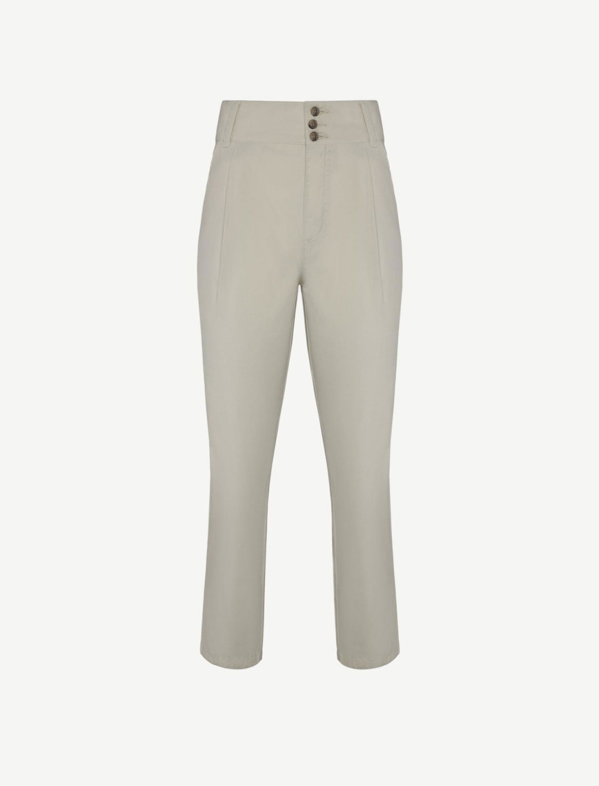 YARGICI Düz Kesim Kalın Kemerli Pensli Pantolon YARGICI Düz Kesim Kalın Kemerli Pensli Pantolon