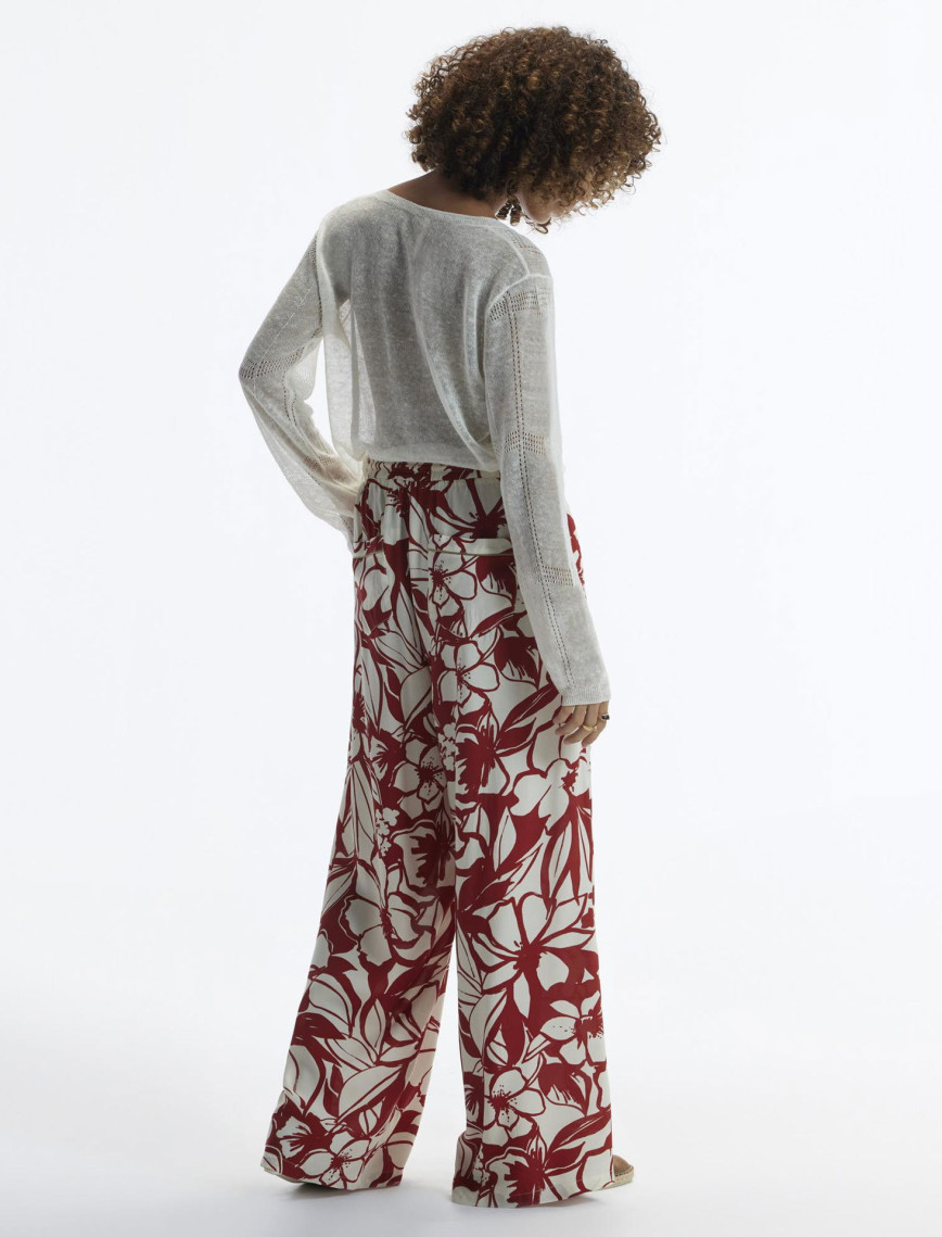 YARGICI Kordon Detaylı Bol Kesim Beli Lastikli Pantolon YARGICI Kordon Detaylı Bol Kesim Beli Lastikli Pantolon