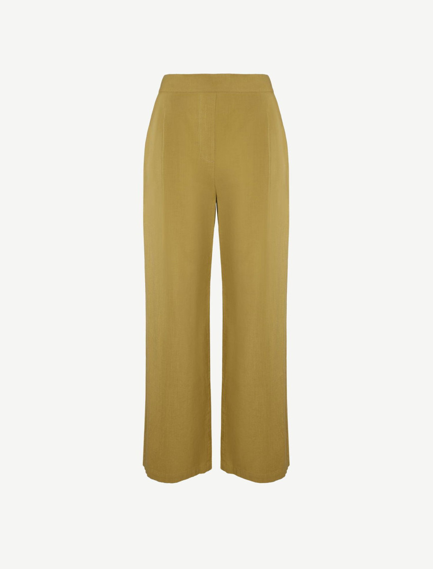 YARGICI Düz Kalıp Cepli Yandan Fermuarlı Pantolon YARGICI Düz Kalıp Cepli Yandan Fermuarlı Pantolon