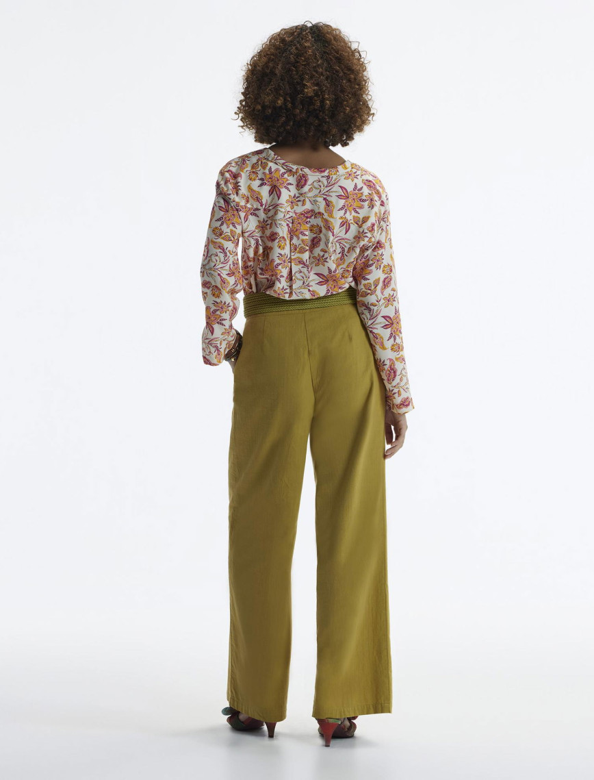 YARGICI Düz Kalıp Cepli Yandan Fermuarlı Pantolon YARGICI Düz Kalıp Cepli Yandan Fermuarlı Pantolon