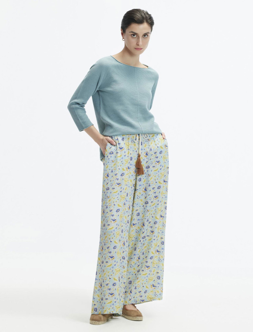 YARGICI Kordon Detaylı Bol Kesim Beli Lastikli Pantolon YARGICI Kordon Detaylı Bol Kesim Beli Lastikli Pantolon