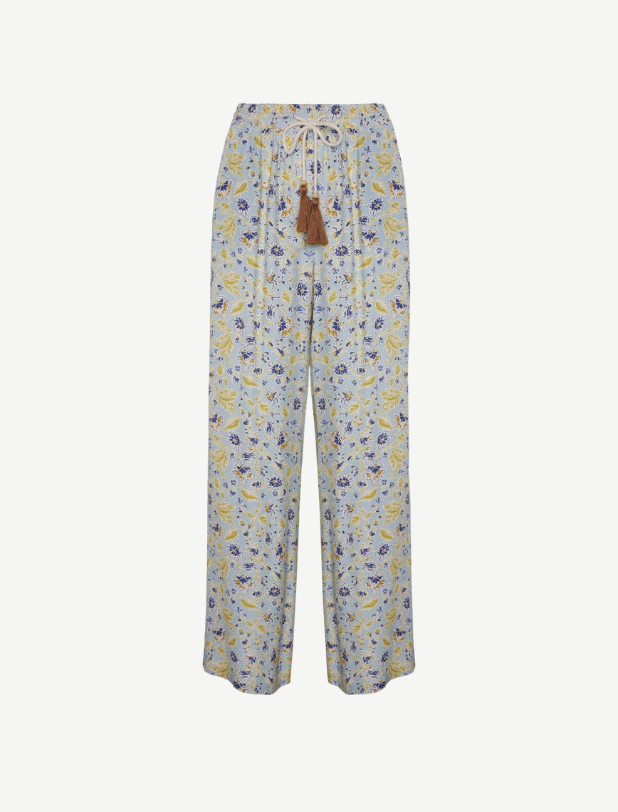 YARGICI Kordon Detaylı Bol Kesim Beli Lastikli Pantolon YARGICI Kordon Detaylı Bol Kesim Beli Lastikli Pantolon