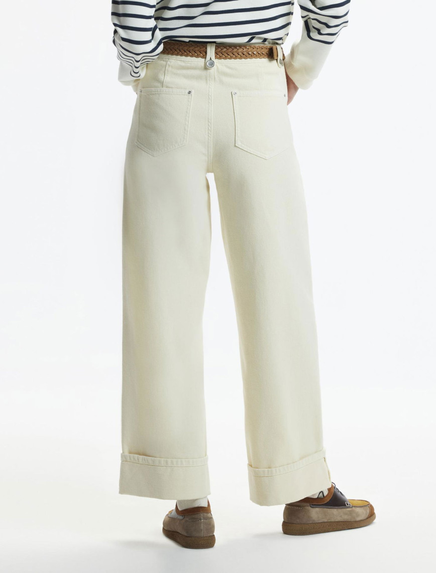 YARGICI Kıvrık Paçalı Rahat Kesim Denim Pantolon YARGICI Kıvrık Paçalı Rahat Kesim Denim Pantolon