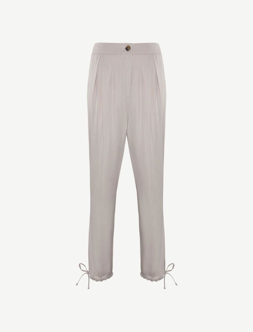 YARGICI Düz Kesim Paçası Bağlı Pantolon YARGICI Düz Kesim Paçası Bağlı Pantolon