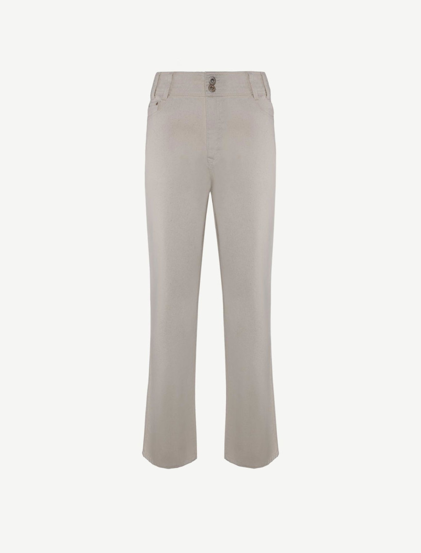 YARGICI Kemer Detaylı Cropeed Fit Non-Denim Pantolon YARGICI Kemer Detaylı Cropeed Fit Non-Denim Pantolon