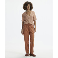 YARGICI Beli Lastikli Nakış Detaylı Pantolon YARGICI Beli Lastikli Nakış Detaylı Pantolon