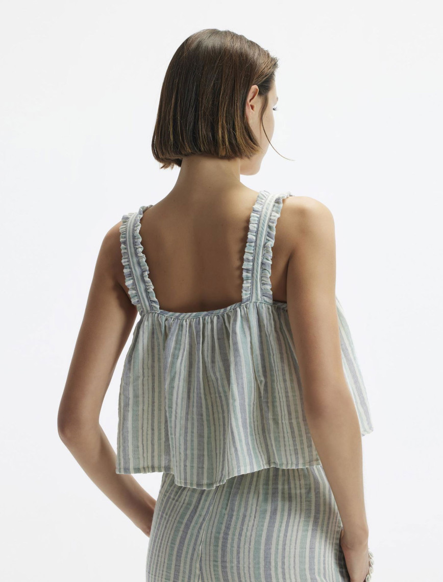 YARGICI Askılı Dökümlü Bluz YARGICI Askılı Dökümlü Bluz