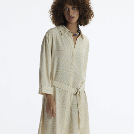 YARGICI Uzun Kollu Kemerli Kısa Gömlek Elbise YARGICI Uzun Kollu Kemerli Kısa Gömlek Elbise