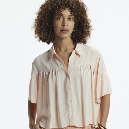 YARGICI Fırfırlı Kısa Kollu Gömlek YARGICI Fırfırlı Kısa Kollu Gömlek