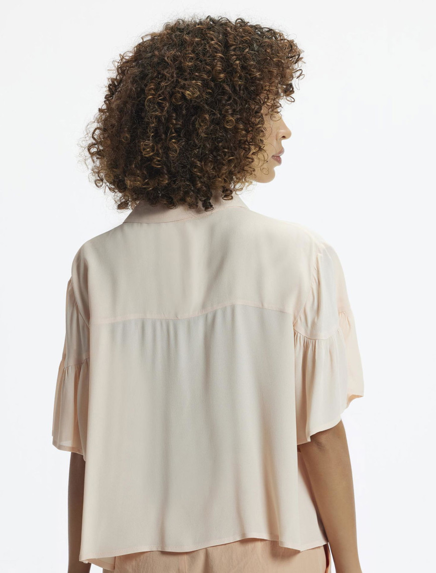 YARGICI Fırfırlı Kısa Kollu Gömlek YARGICI Fırfırlı Kısa Kollu Gömlek