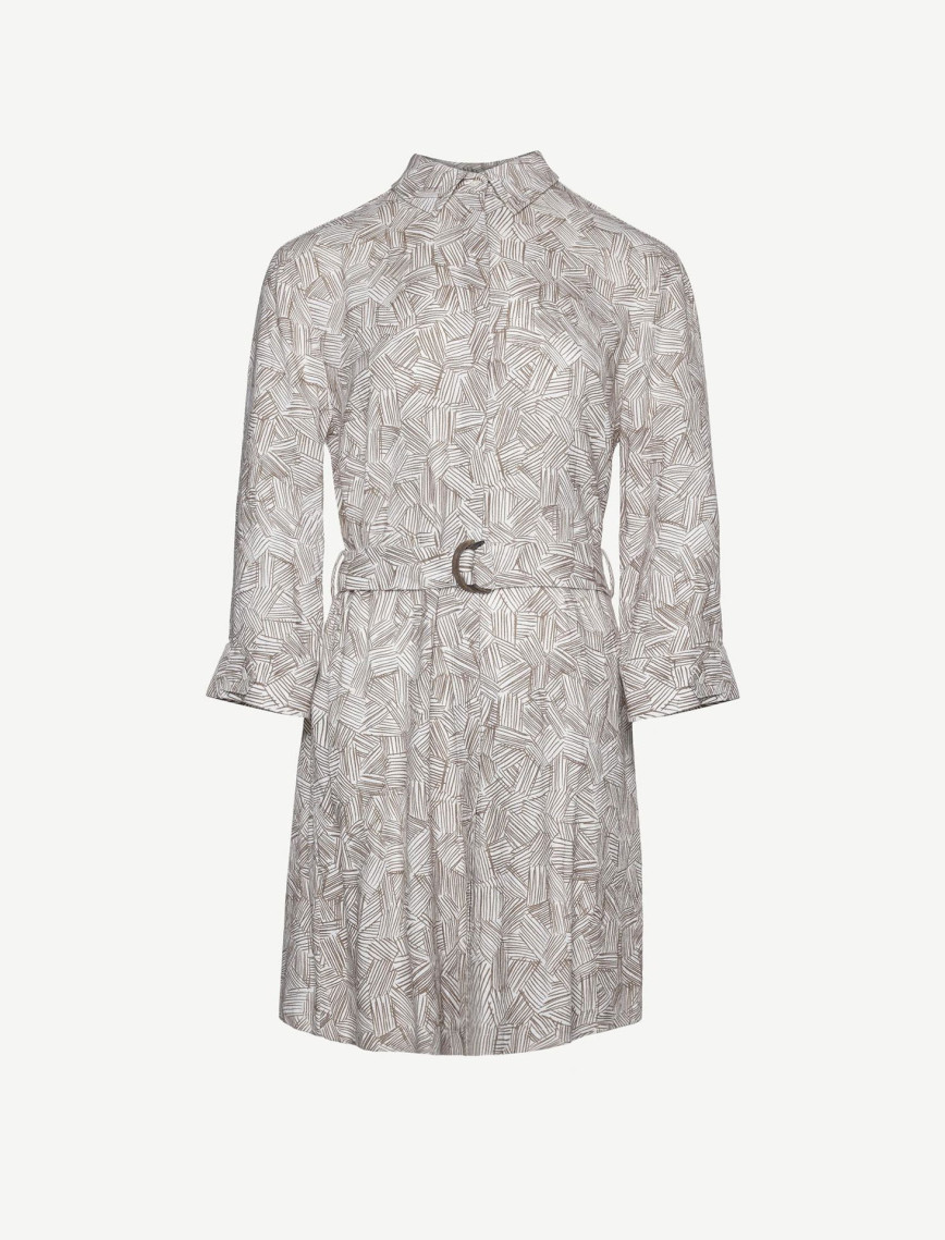 YARGICI Uzun Kollu Kemerli Kısa Gömlek Elbise YARGICI Uzun Kollu Kemerli Kısa Gömlek Elbise