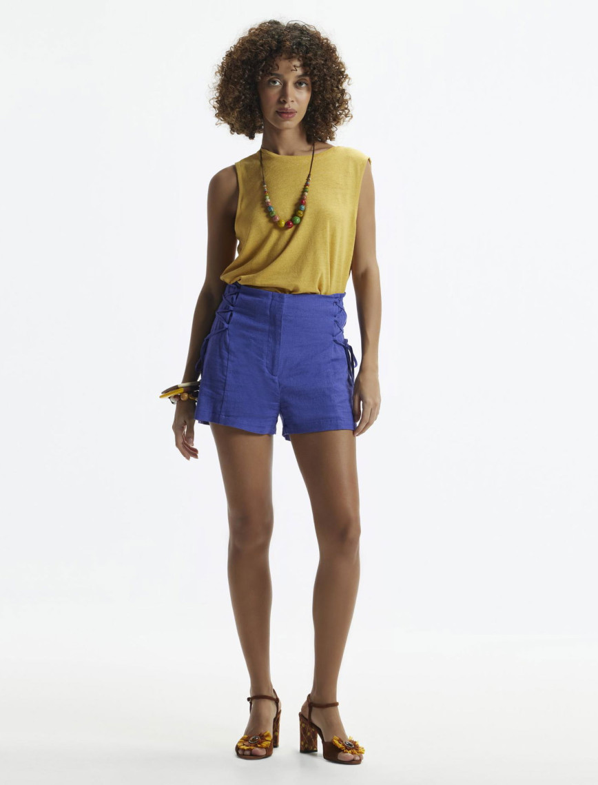 YARGICI Yanları Bağlamalı Kısa Şort YARGICI Yanları Bağlamalı Kısa Şort