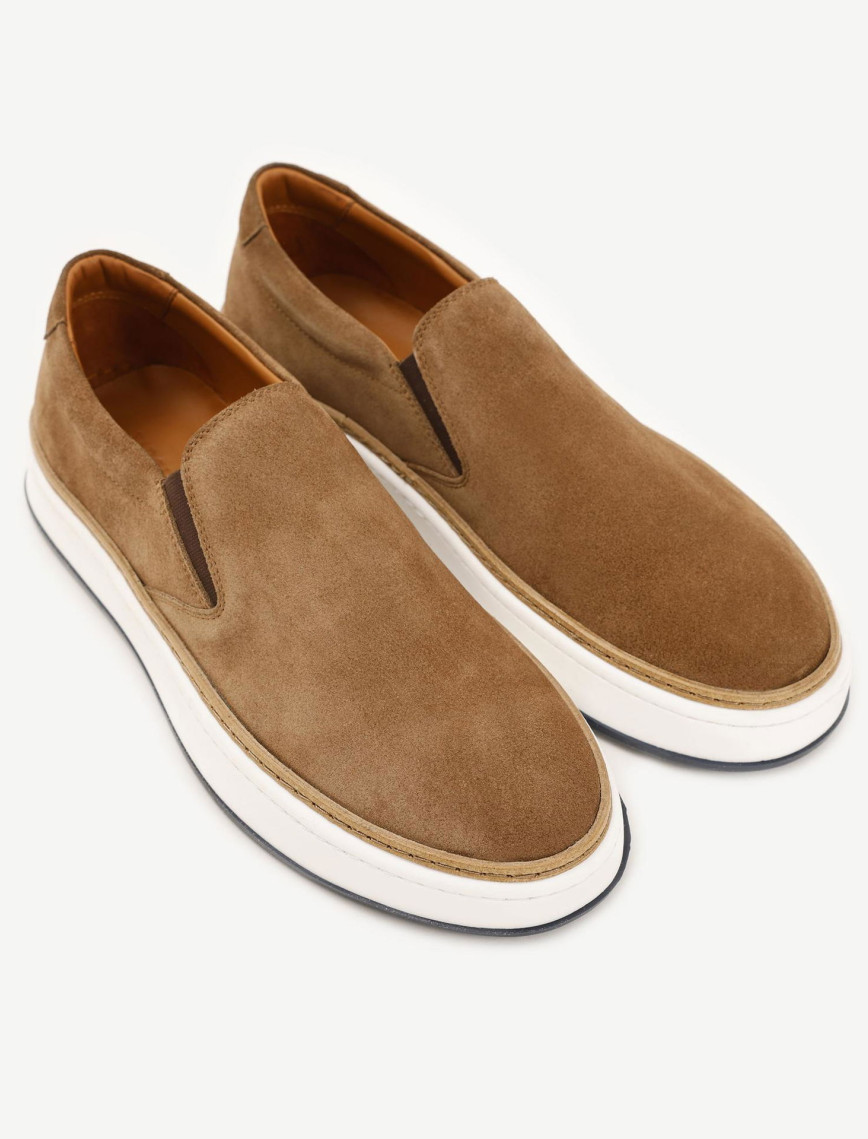 Lastikli Düz Deri Ayakkabı Lastikli Düz Deri Ayakkabı