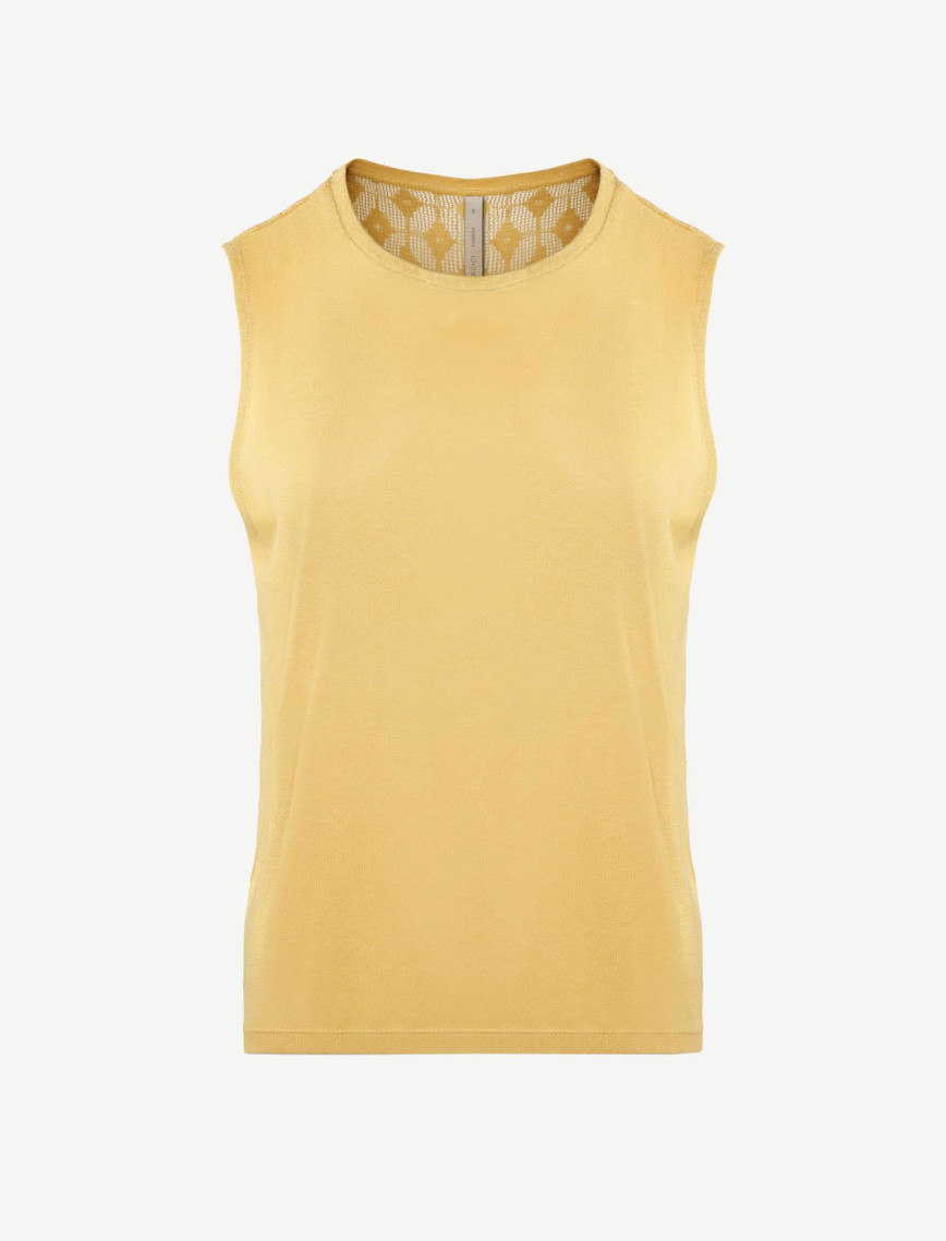 Kolsuz Sırt Detaylı T-Shirt Kolsuz Sırt Detaylı T-Shirt