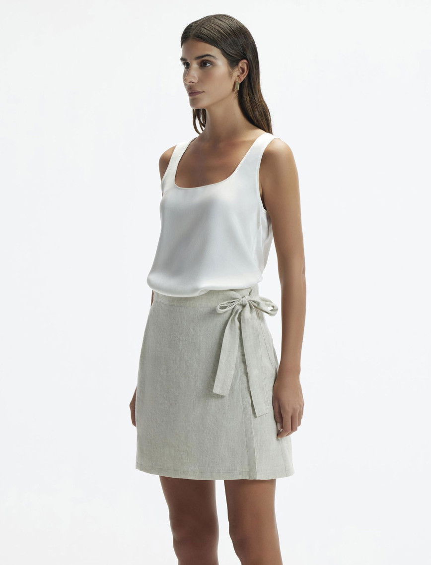 YARGICI Kruvaze Kapama Düz Kesim Kısa Etek YARGICI Kruvaze Kapama Düz Kesim Kısa Etek