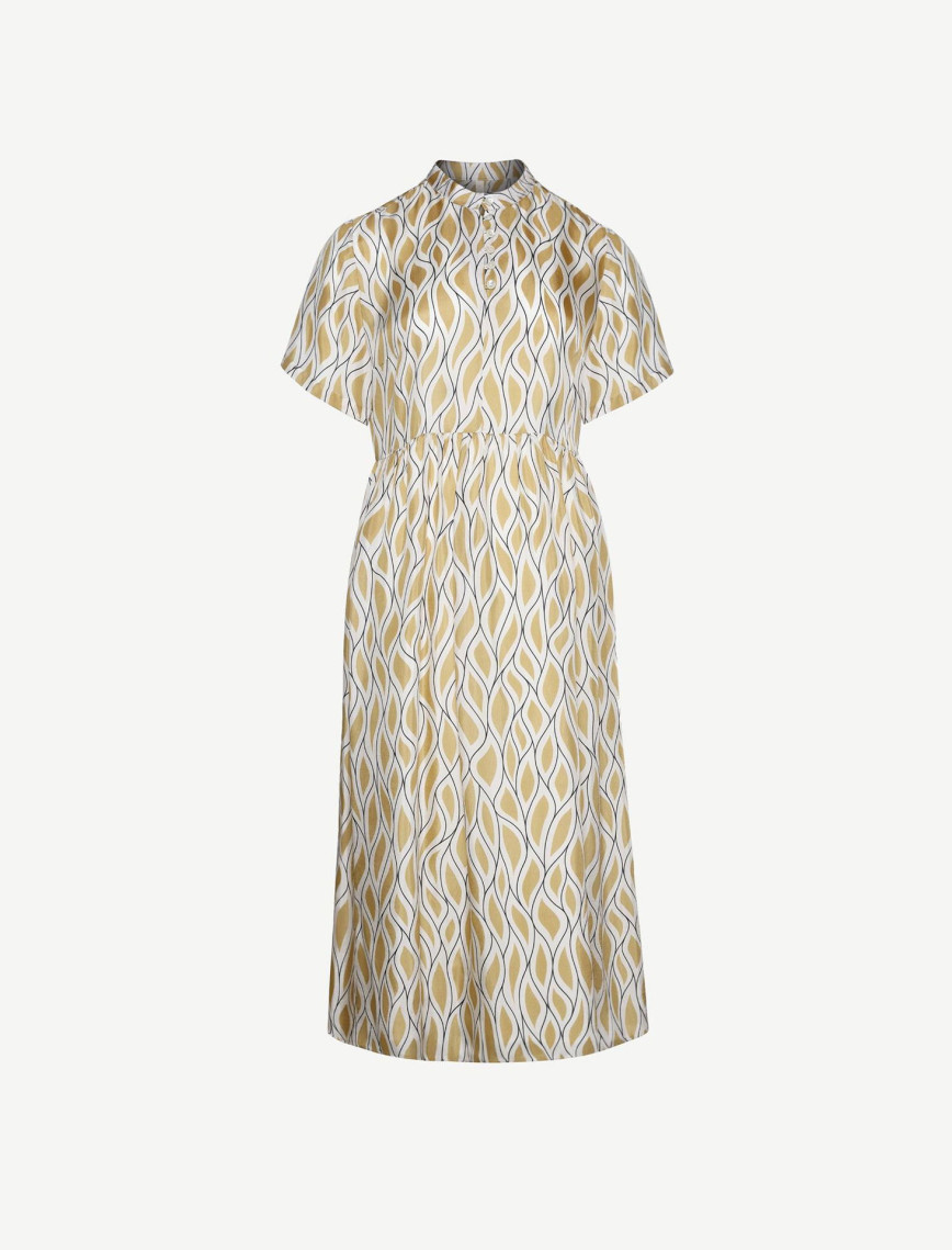 YARGICI Kısa Kollu Düğmeli Midi Boy Elbise YARGICI Kısa Kollu Düğmeli Midi Boy Elbise