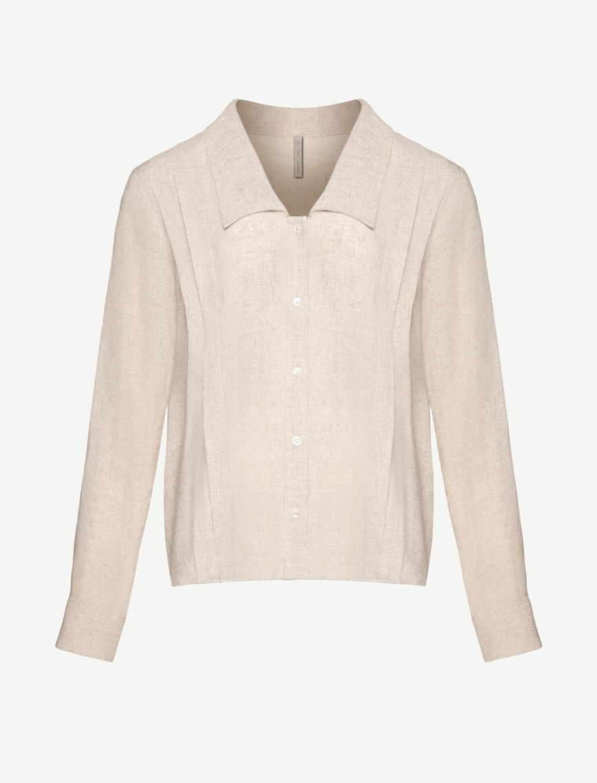 Geniş Yaka Uzun Kollu Gömlek Geniş Yaka Uzun Kollu Gömlek