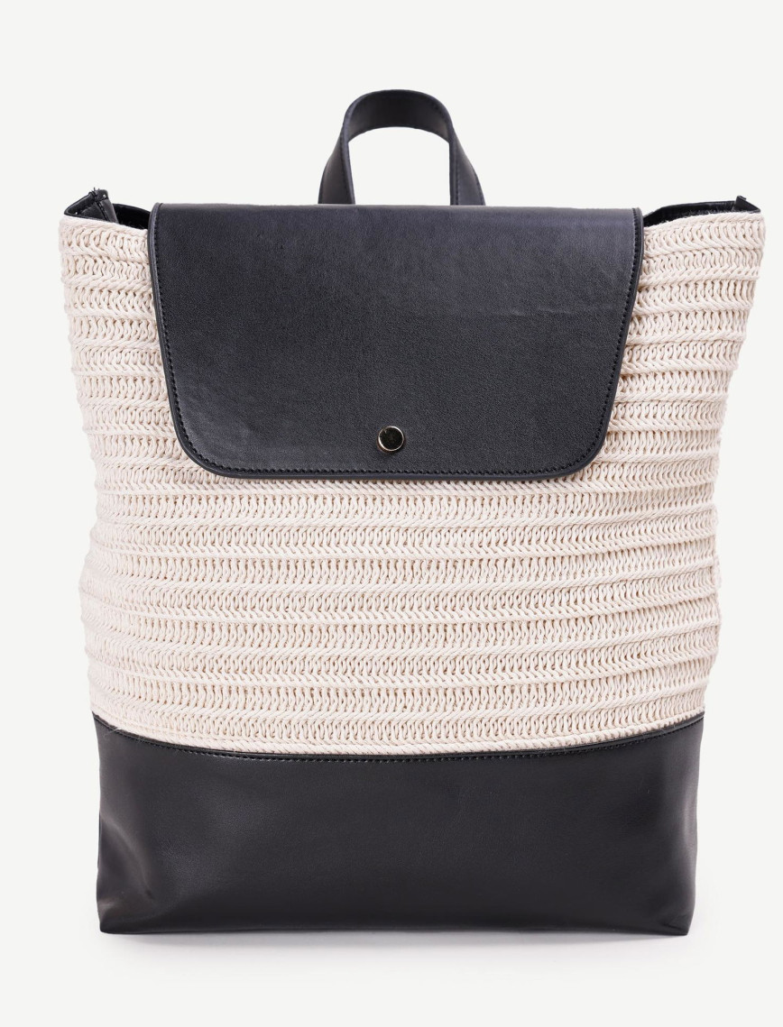 Pamuklu Örgü Kumaş Sırt Çantası Pamuklu Örgü Kumaş Sırt Çantası