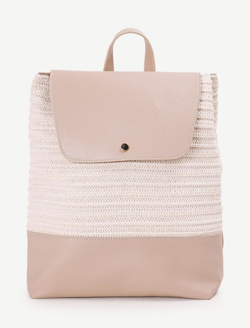 Pamuklu Örgü Kumaş Sırt Çantası Pamuklu Örgü Kumaş Sırt Çantası